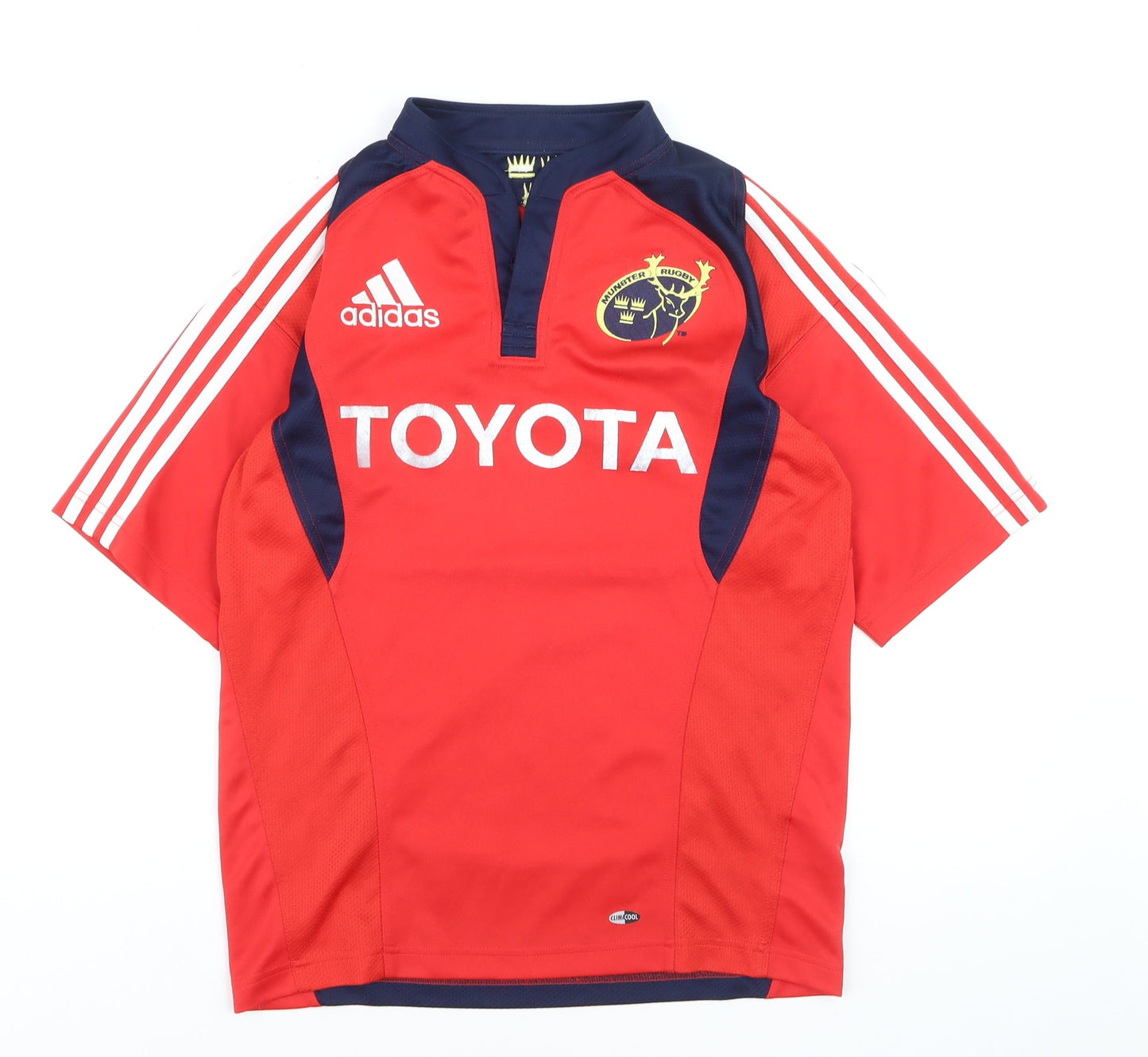 Adidas Men’s Red Munster Rugby Short Sleeve Jersey T-Shirt Size S