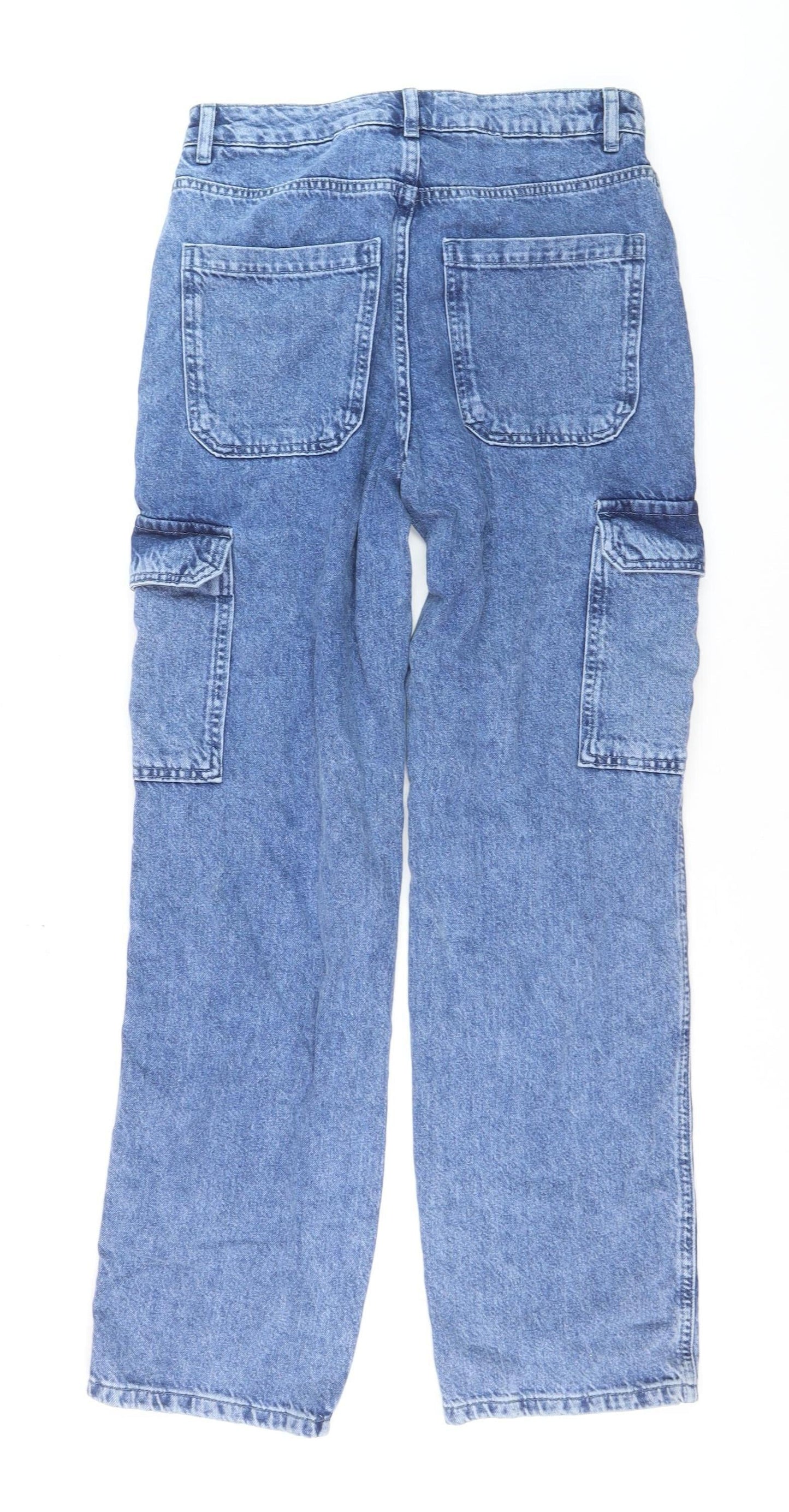 Savida Women’s Blue High Rise Cargo Denim Jeans Size 10