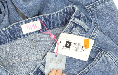 Savida Women’s Blue High Rise Cargo Denim Jeans Size 10