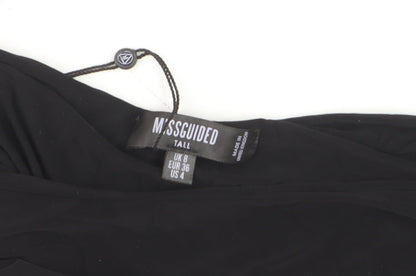 Missguided Women’s Black One Shoulder Bodycon Tall Dress Size 8