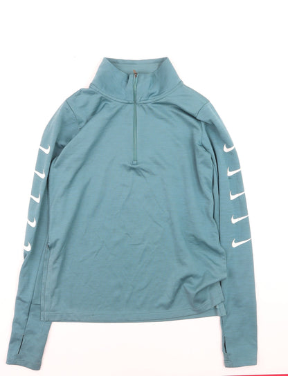 Nike Women's Blue Dri-FIT 1/2 Zip Running Jacket XS