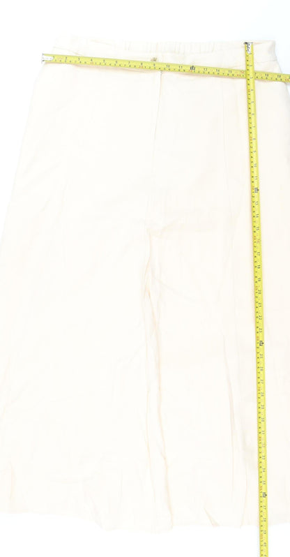JD Williams Women's Beige A-Line Midi Skirt Size 18