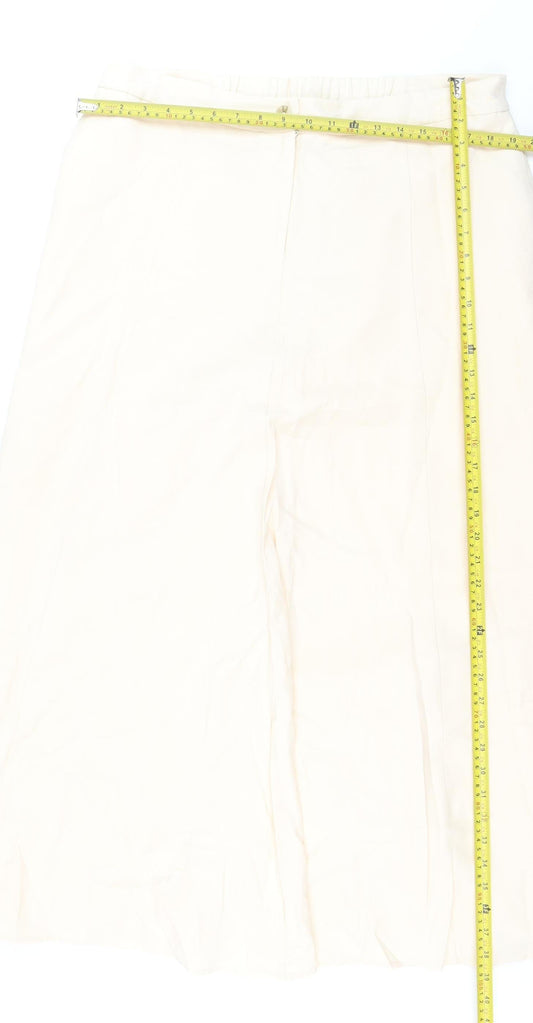 JD Williams Women's Beige A-Line Midi Skirt Size 18