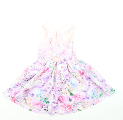 Next Girls Multicoloured Floral Fit & Flare Party Dress 6 Years