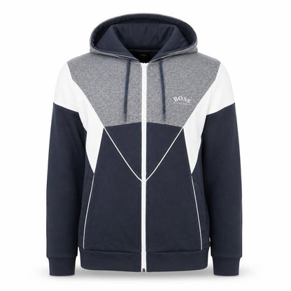 Hugo Boss Men's Blue Full Zip Hoodie Size S Regular Fit