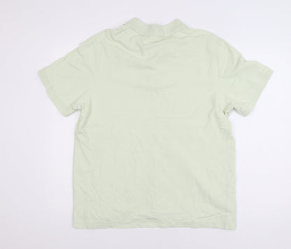 MNG Men's Green Regular Fit Cotton Short Sleeve Polo Shirt XL