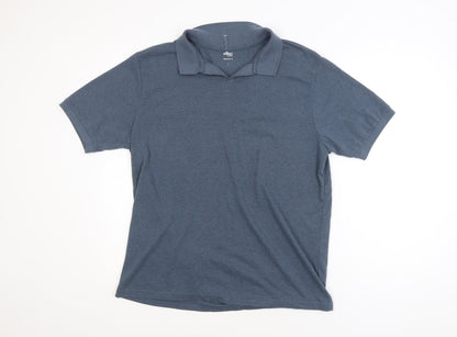 Dunnes Stores Mens Blue Regular Fit Polo Shirt Size L
