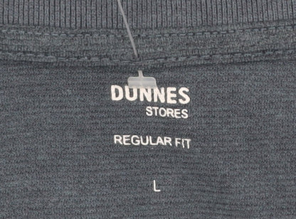 Dunnes Stores Mens Blue Regular Fit Polo Shirt Size L