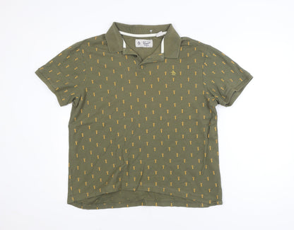 Penguin by Munsingwear Men's Green L Polo Shirt with Logo Print