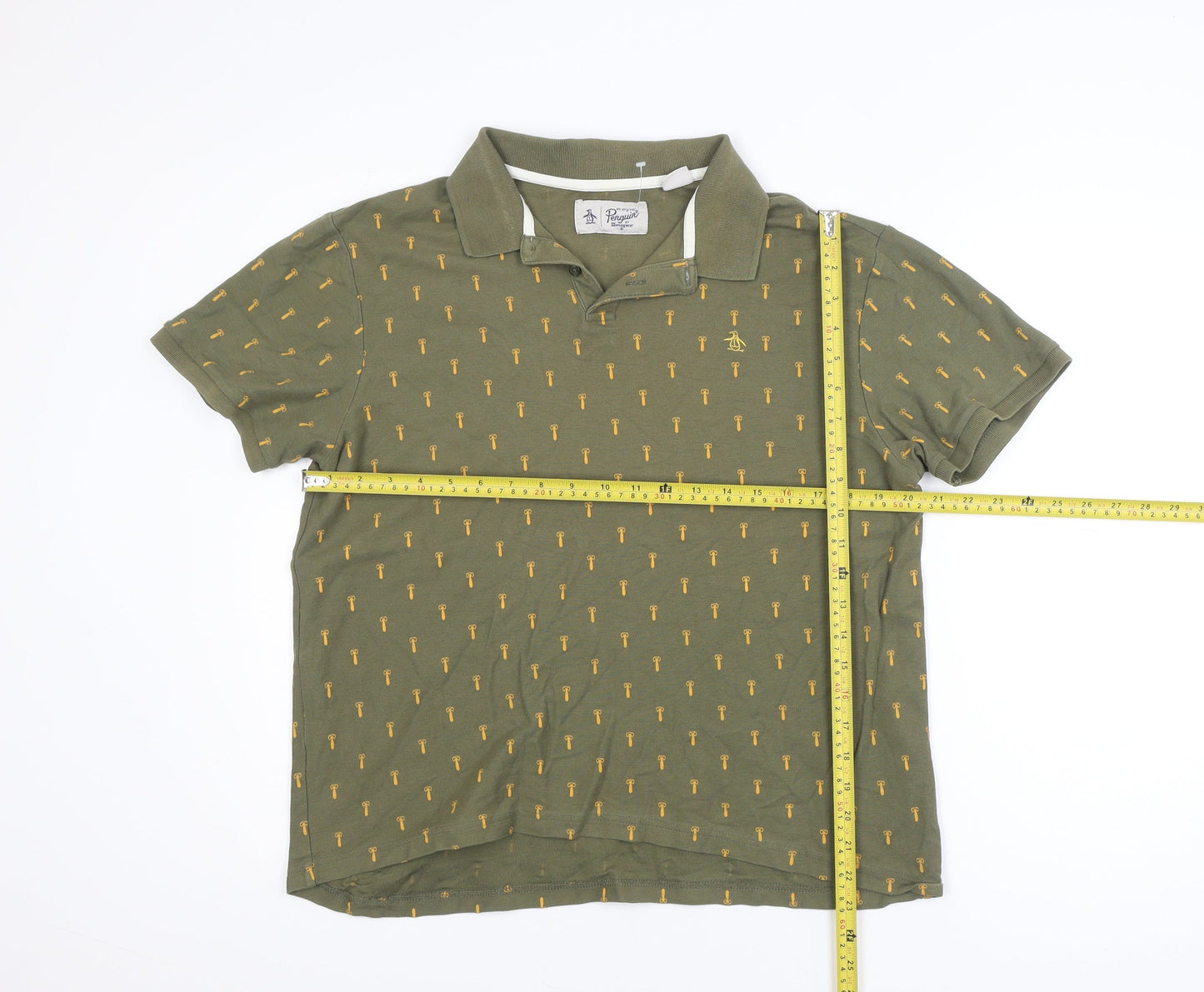 Penguin by Munsingwear Men's Green L Polo Shirt with Logo Print