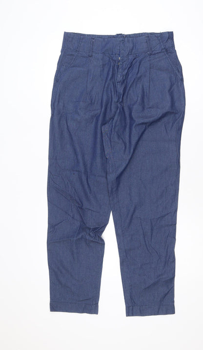 Wilbur The Label Womens Blue Cropped Regular Fit Jeans Size M