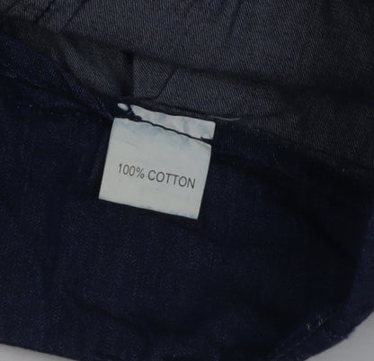 Wilbur The Label Womens Blue Cropped Regular Fit Jeans Size M