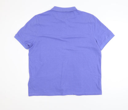 Primark Men’s Purple Regular Fit Cotton Polo Shirt Size L