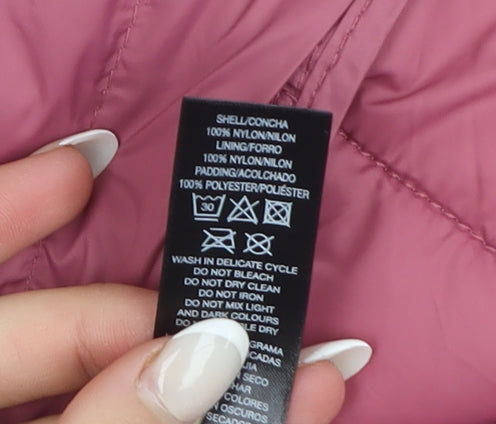 Dunnes Stores Women Pink Puffer Waistcoat Size 14 Quilted Gilet