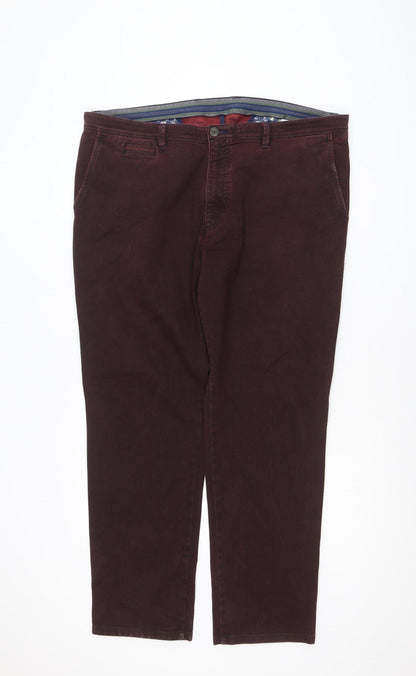 Bugatti Men's Brown 33x32 Chino Trousers Cotton Stretch