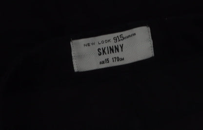 New Look Teens Black Skinny Stretch Trousers Age 15 170cm