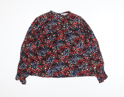 Compania Fantastica Women's Multicoloured Floral Viscose Tunic Blouse M