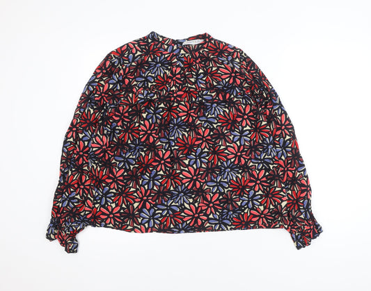Compania Fantastica Women's Multicoloured Floral Viscose Tunic Blouse M