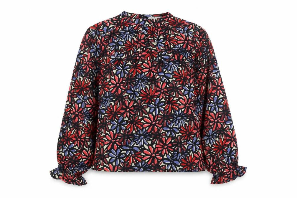 Compania Fantastica Women's Multicoloured Floral Viscose Tunic Blouse M