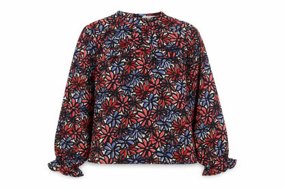 Compania Fantastica Women's Multicoloured Floral Viscose Tunic Blouse M