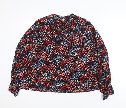 Compania Fantastica Women's Multicoloured Floral Viscose Tunic Blouse M
