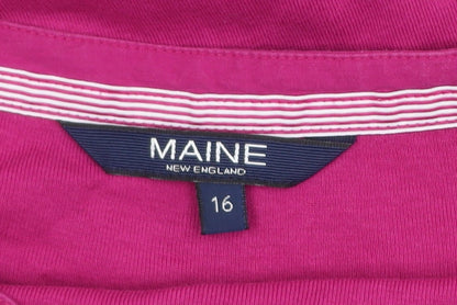 Maine New England Women's Pink Cotton T-Shirt Size 16