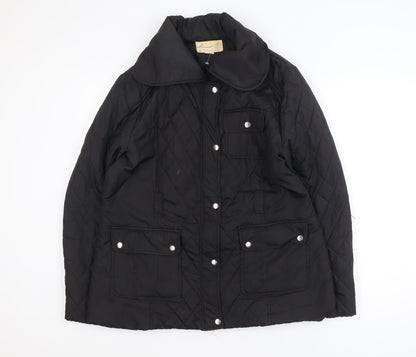 Lucid Unisex Black Quilted Mid-Length Jacket Size 16
