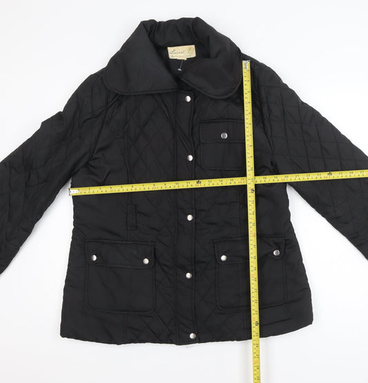 Lucid Unisex Black Quilted Mid-Length Jacket Size 16