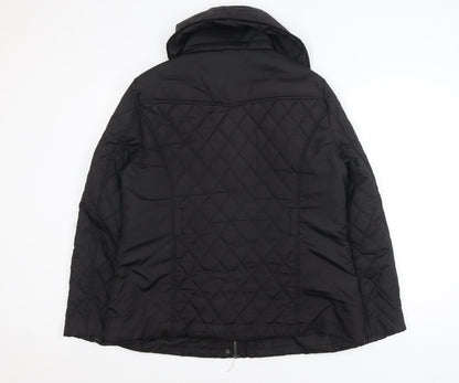 Lucid Unisex Black Quilted Mid-Length Jacket Size 16