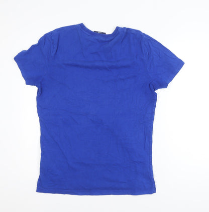 Superdry Men’s Blue Cotton Crew Neck Short Sleeve T-Shirt Size L