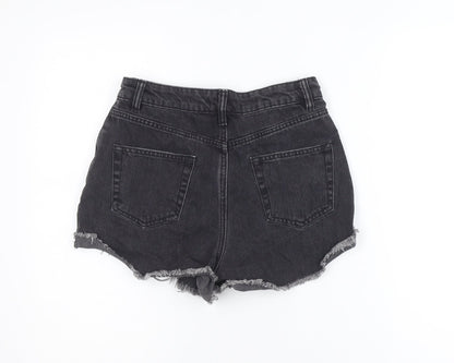 Jay Jays Women Black Size 8 High Rise Denim Cut-Off Shorts