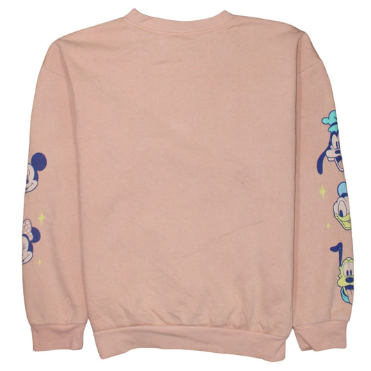 Disney Mickey & Co Women’s Pink Crew Neck Pullover Sweatshirt Size L