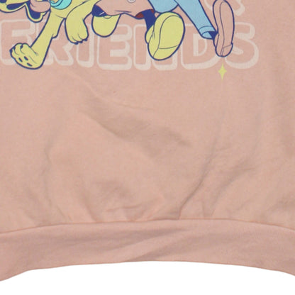 Disney Mickey & Co Women’s Pink Crew Neck Pullover Sweatshirt Size L