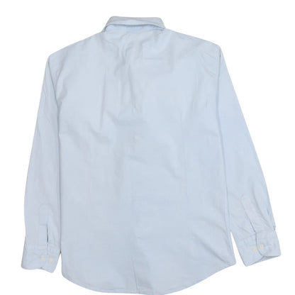 Lacoste Men’s Blue Long Sleeve Cotton Button-Up Shirt Size L