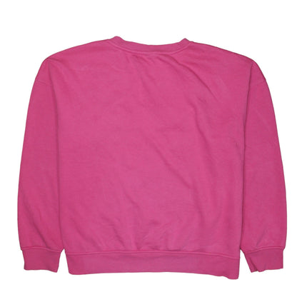 Disney Women Pink Stitch & Angel Sweatshirt L 14/16 Pullover Crew Neck