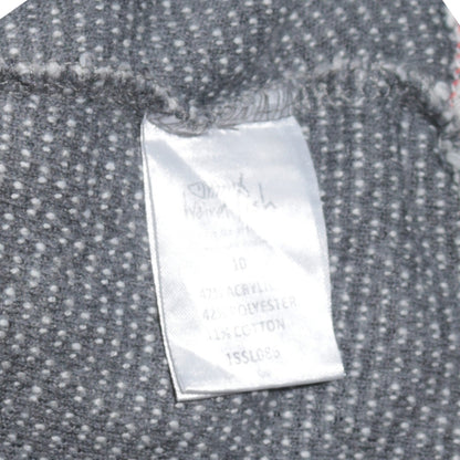 Weird Fish Womens Red Grey 1/4 Zip Pullover Sweatshirt Size 10