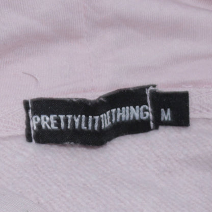 PrettyLittleThing Women Pink Yosemite USA Hooded Pullover Sweatshirt M