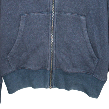 Jack Wills Men's Blue Full Zip Hoodie Size M Graphic Print