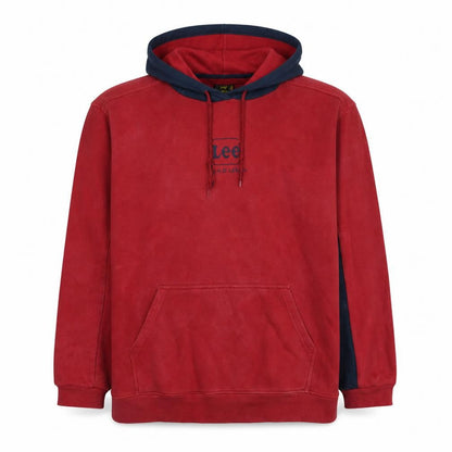 Lee Men's Red Pullover Hoodie M Regular Fit Fleece Sweatshirt