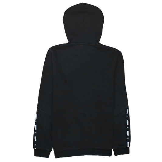 Puma Boys Black Pullover Hoodie 15-16 Years Logo Hooded Sweatshirt