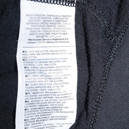 Nike Women's Black Full Zip Hoodie Small Logo Hooded Sweatshirt