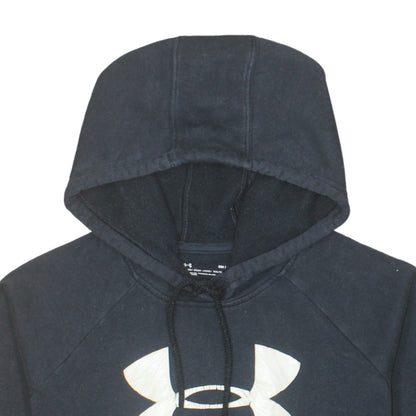 Under Armour Men’s Black Pullover Hoodie Small Logo Fleece Sweatshirt