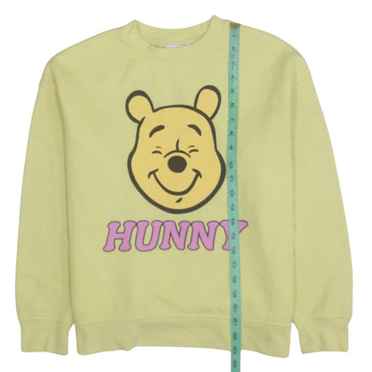 Disney Women Yellow XS Winnie the Pooh Hunny Pullover Sweatshirt