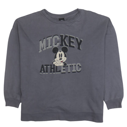 Disney Tu Women's Grey Mickey Mouse Athletic Sweatshirt Size 16
