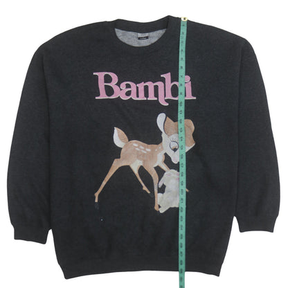 Disney Classics George Women’s Charcoal Bambi Sweatshirt L 16-18