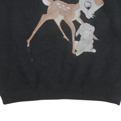 Disney Classics George Women’s Charcoal Bambi Sweatshirt L 16-18