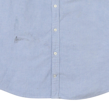Tommy Hilfiger Men Blue L New York Fit Cotton Button-Down Shirt