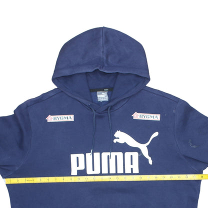 Puma Men's Blue XL Pullover Hoodie Sports Graphic Logo Sweatshirt
