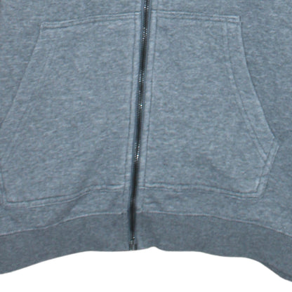 Nike Men Grey Full Zip Hoodie S Regular Fit Logo Sportswear
