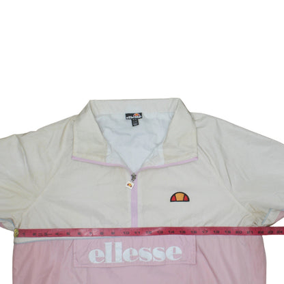 Ellesse Women's Pink Windbreaker Jacket Size 14 Lightweight Logo